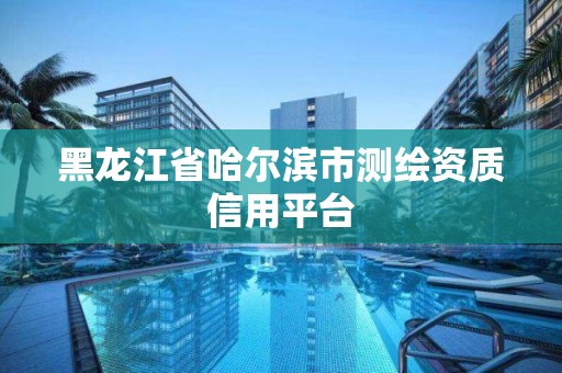 黑龍江省哈爾濱市測繪資質信用平臺