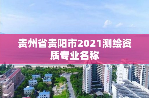 貴州省貴陽(yáng)市2021測(cè)繪資質(zhì)專業(yè)名稱