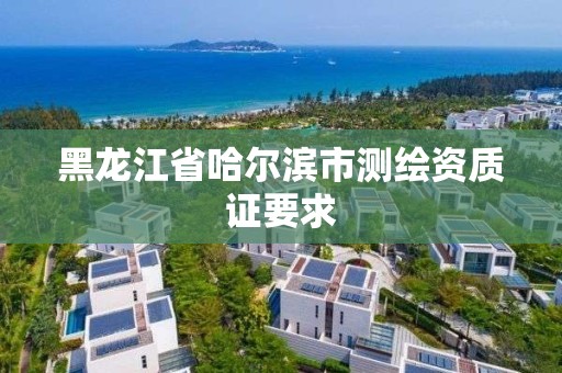 黑龍江省哈爾濱市測繪資質證要求