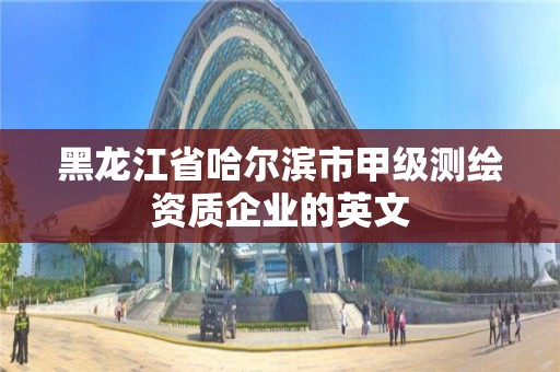 黑龍江省哈爾濱市甲級測繪資質企業(yè)的英文