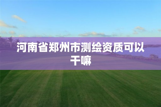 河南省鄭州市測繪資質可以干嘛