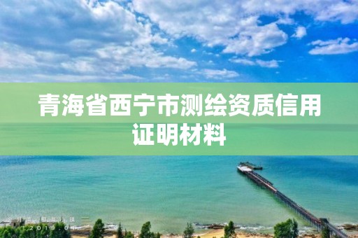 青海省西寧市測繪資質(zhì)信用證明材料