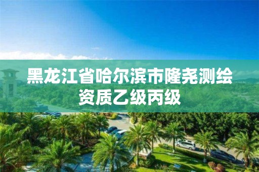 黑龍江省哈爾濱市隆堯測繪資質乙級丙級