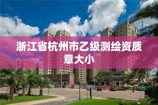 浙江省杭州市乙級測繪資質章大小