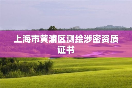 上海市黃浦區(qū)測繪涉密資質(zhì)證書