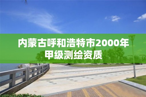 內蒙古呼和浩特市2000年甲級測繪資質