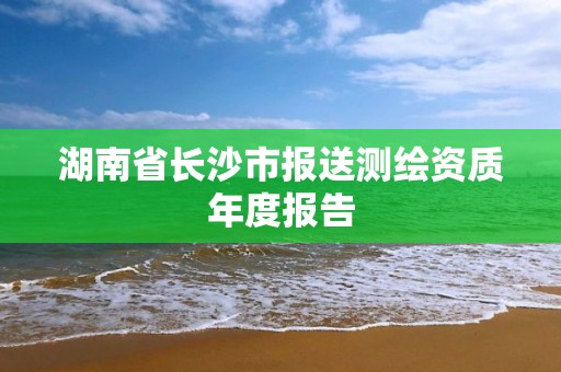 湖南省長沙市報送測繪資質年度報告