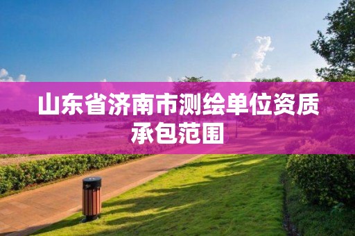 山東省濟南市測繪單位資質承包范圍