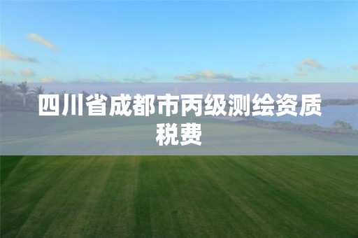 四川省成都市丙級測繪資質稅費