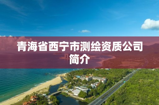 青海省西寧市測繪資質公司簡介