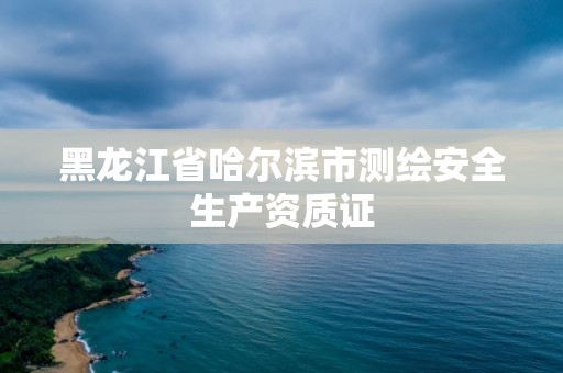 黑龍江省哈爾濱市測繪安全生產資質證