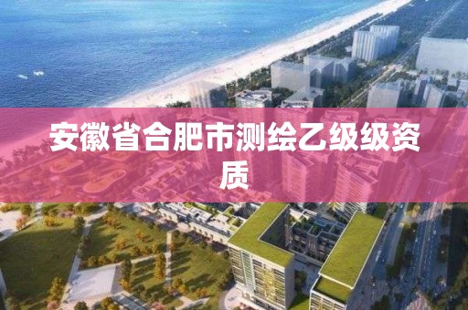 安徽省合肥市測繪乙級(jí)級(jí)資質(zhì)