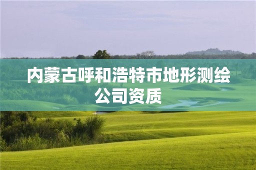 內蒙古呼和浩特市地形測繪公司資質