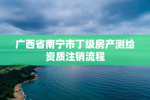 廣西省南寧市丁級(jí)房產(chǎn)測(cè)繪資質(zhì)注銷(xiāo)流程