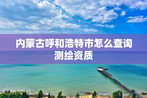 內蒙古呼和浩特市怎么查詢測繪資質