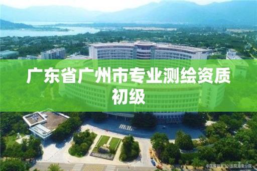 廣東省廣州市專業測繪資質初級