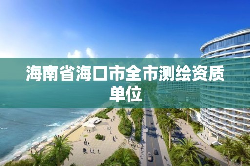 海南省海口市全市測繪資質單位