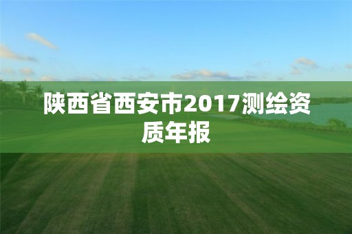 陜西省西安市2017測繪資質年報