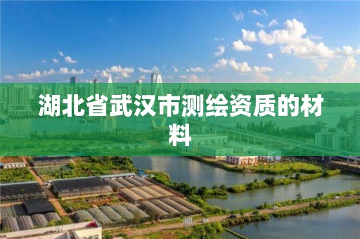 湖北省武漢市測繪資質的材料