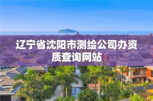 遼寧省沈陽市測繪公司辦資質查詢網站