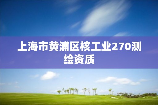 上海市黃浦區核工業270測繪資質