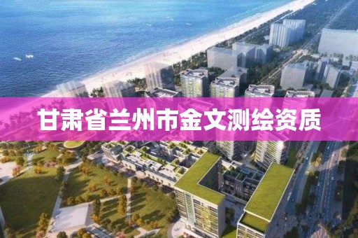 甘肅省蘭州市金文測繪資質