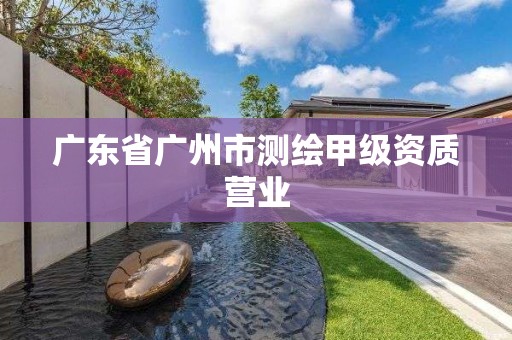 廣東省廣州市測繪甲級資質(zhì)營業(yè)