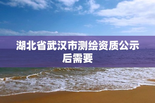 湖北省武漢市測繪資質公示后需要