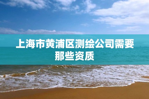 上海市黃浦區測繪公司需要那些資質