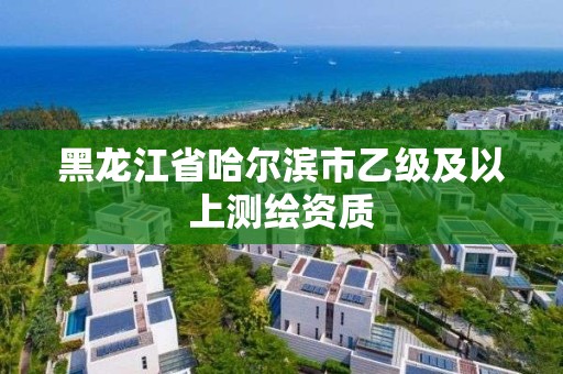 黑龍江省哈爾濱市乙級及以上測繪資質