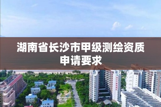 湖南省長沙市甲級測繪資質申請要求