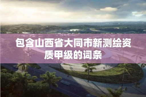 包含山西省大同市新測繪資質甲級的詞條