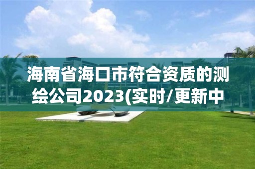 海南省海口市符合資質的測繪公司2023(實時/更新中)