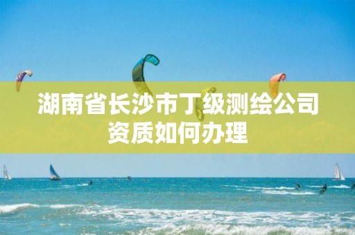 湖南省長沙市丁級測繪公司資質(zhì)如何辦理