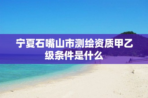 寧夏石嘴山市測繪資質甲乙級條件是什么