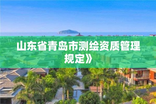 山東省青島市測繪資質(zhì)管理規(guī)定》