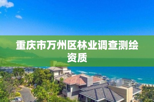 重慶市萬州區林業調查測繪資質