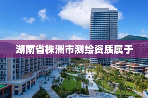 湖南省株洲市測繪資質屬于