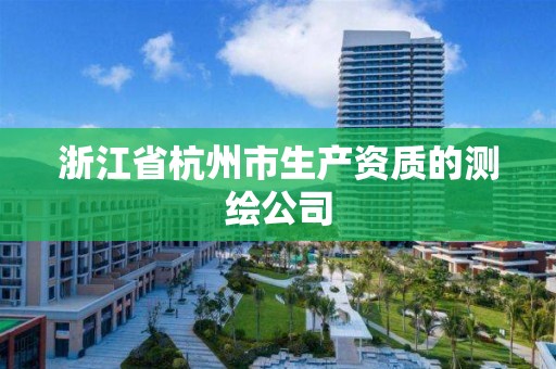 浙江省杭州市生產資質的測繪公司