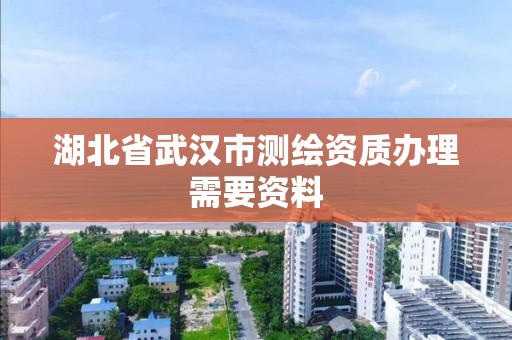 湖北省武漢市測繪資質辦理需要資料