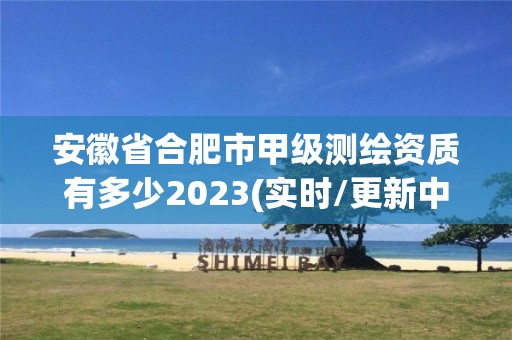 安徽省合肥市甲級測繪資質有多少2023(實時/更新中)