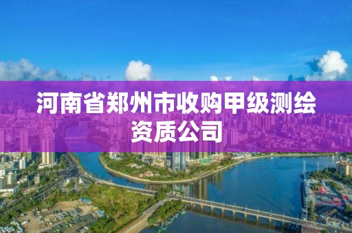 河南省鄭州市收購甲級測繪資質公司