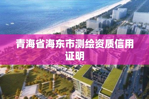 青海省海東市測繪資質信用證明