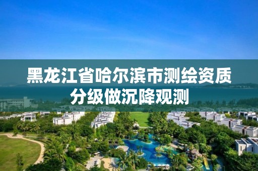 黑龍江省哈爾濱市測繪資質(zhì)分級做沉降觀測