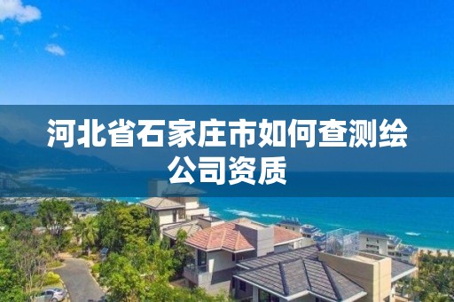 河北省石家莊市如何查測繪公司資質