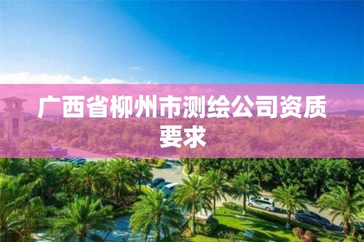 廣西省柳州市測(cè)繪公司資質(zhì)要求