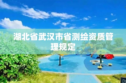 湖北省武漢市省測繪資質管理規定