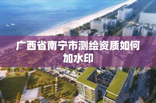 廣西省南寧市測繪資質如何加水印