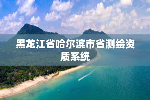 黑龍江省哈爾濱市省測繪資質系統