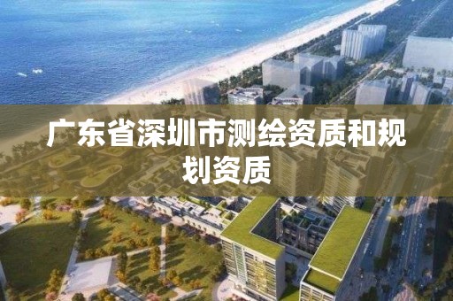 廣東省深圳市測繪資質和規劃資質